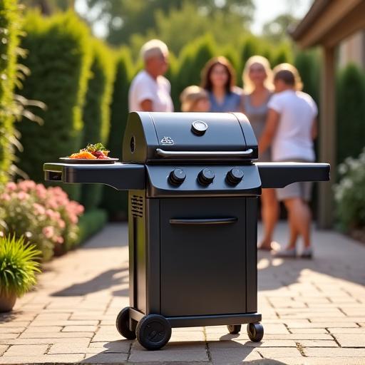 The versatile SparkGrill Suburban Pro model in a sunny backyard setting.
