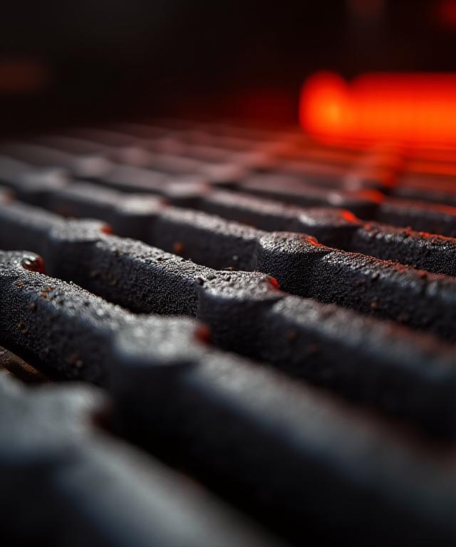 A detailed close-up of the innovative non-stick, even-heating surface of the SparkGrill.
